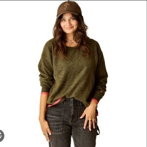 Carve Designs Drue Fuzzy Sweater - XXS/XS, Green and pink, NWT